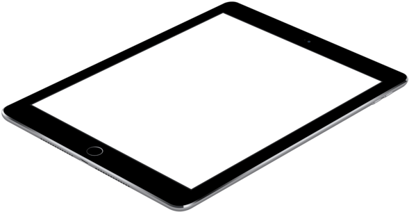 Whitei Pad Angled Viewon Teal Background PNG Image