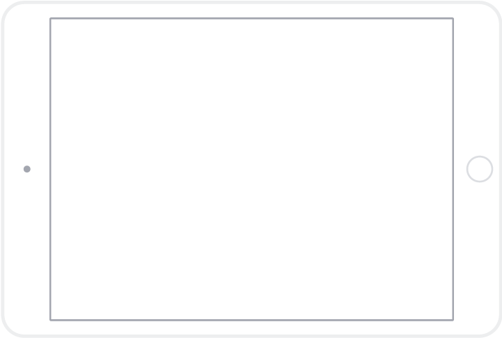 Whitei Pad Landscape Blank Screen PNG Image