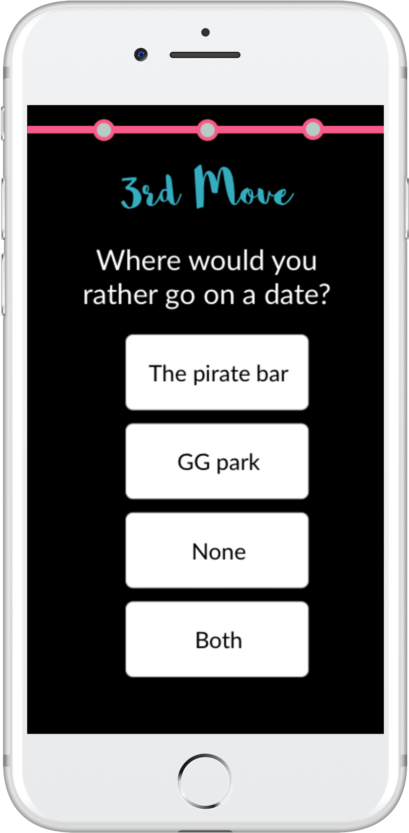 Whitei Phone Date Choice App Screen PNG Image