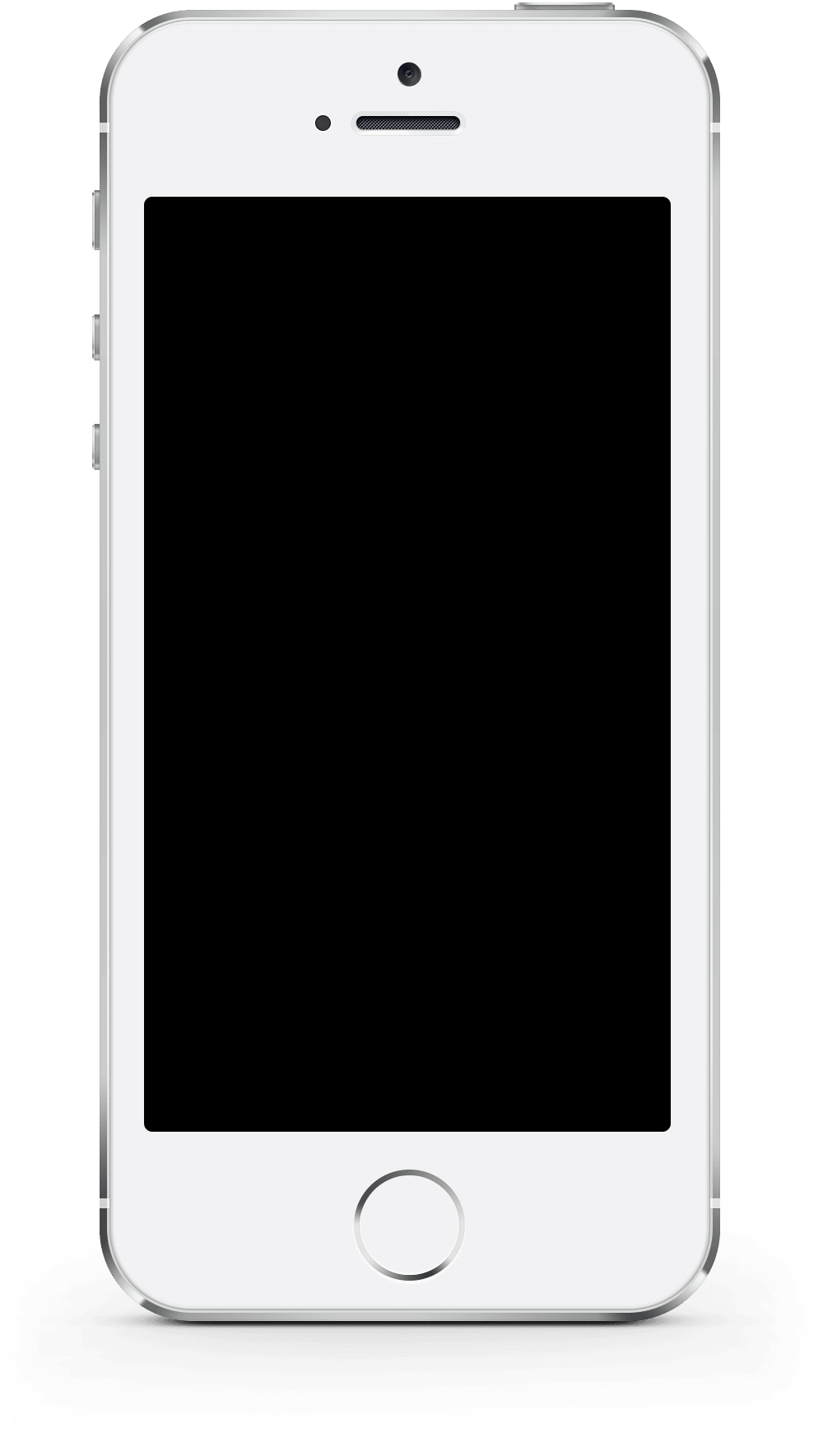 Whitei Phone Front View PNG Image