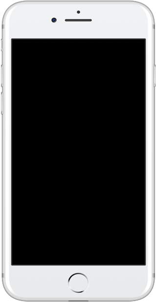 Whitei Phone Front View PNG Image