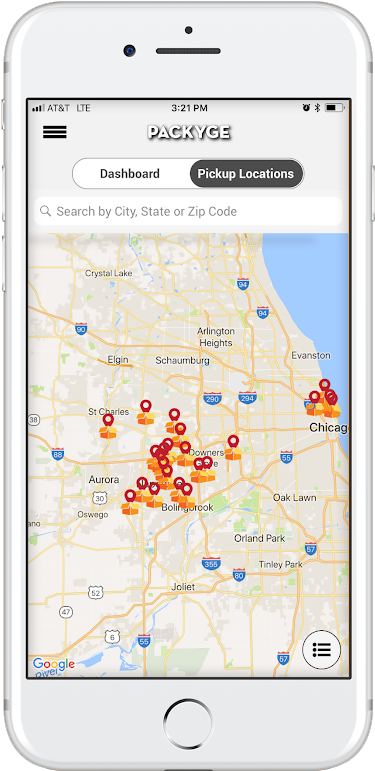 Whitei Phone Map Application Display PNG Image