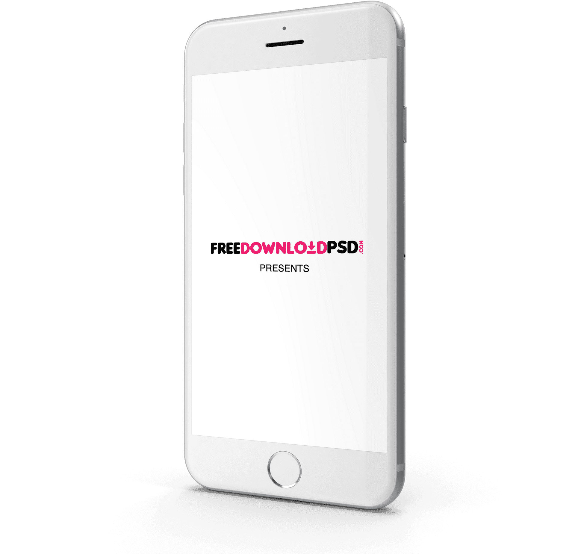 Whitei Phone Mockup Presentation PNG Image