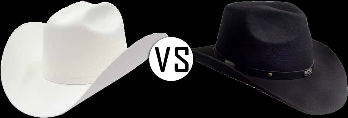 Whitevs Black Cowboy Hats PNG Image