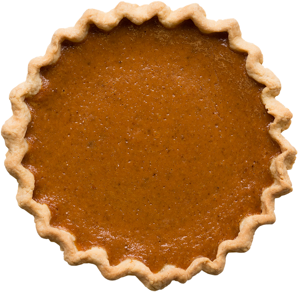 Whole Pumpkin Pie Top View PNG Image