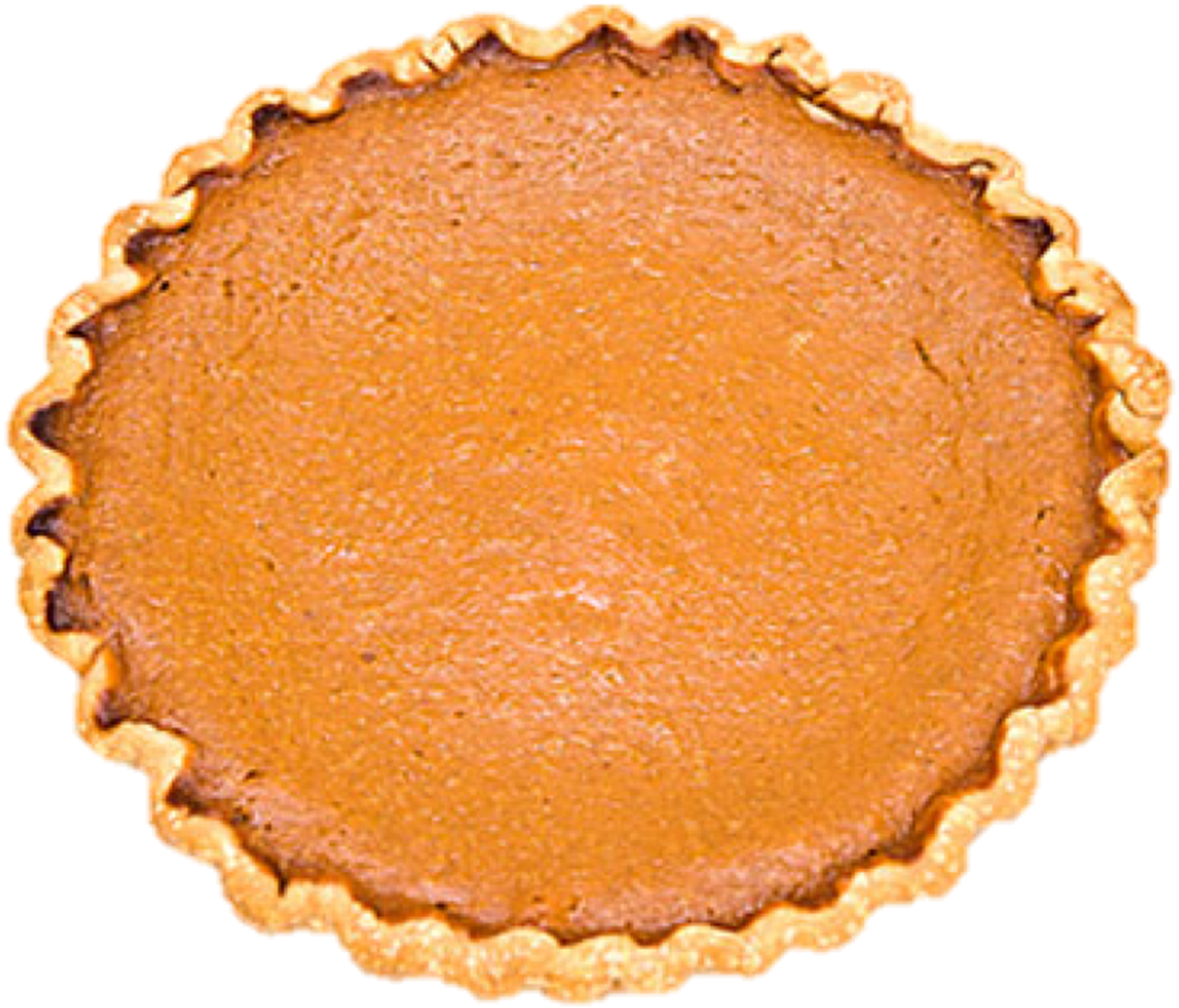 Whole Pumpkin Pie Top View PNG Image