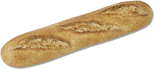 Whole Wheat Baguetteon Plain Background PNG Image