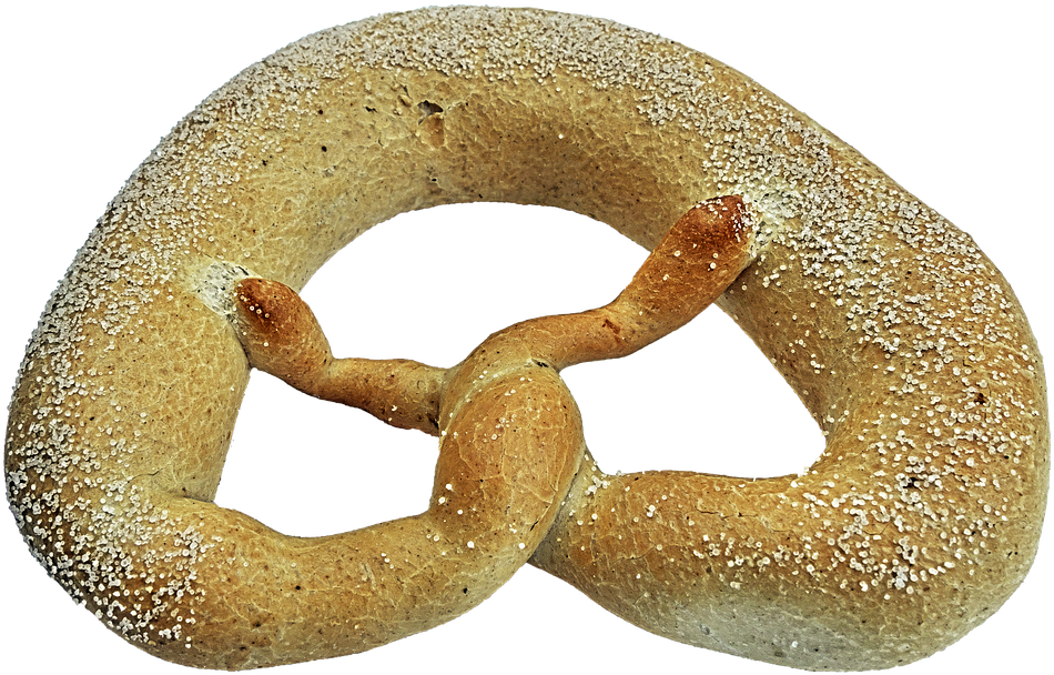 Whole Wheat Pretzelwith Salt Granules PNG Image