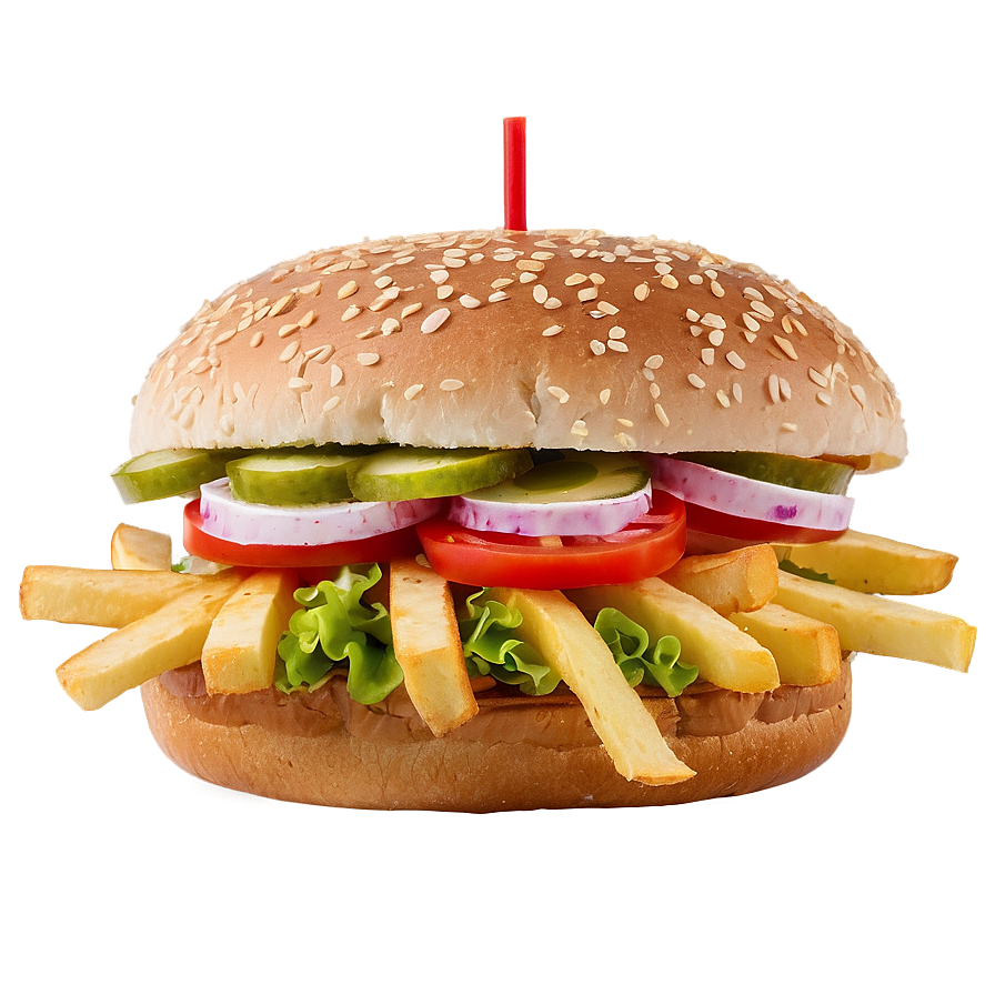 Whopper With Fries Png 06132024 PNG Image