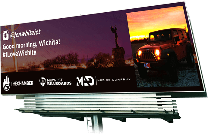 Wichita Sunrise Billboard Advertisement PNG Image