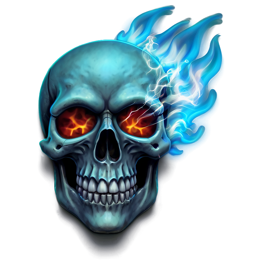 Wicked Flame Skull Png Puy PNG Image