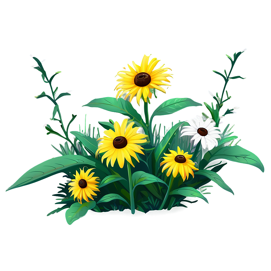 Wild Black Eyed Susan Meadow Png Pgy32 PNG Image