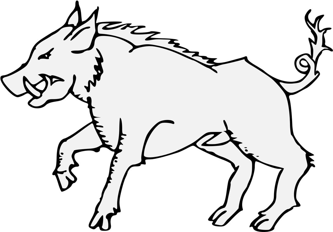 Wild Boar Illustration.png PNG Image