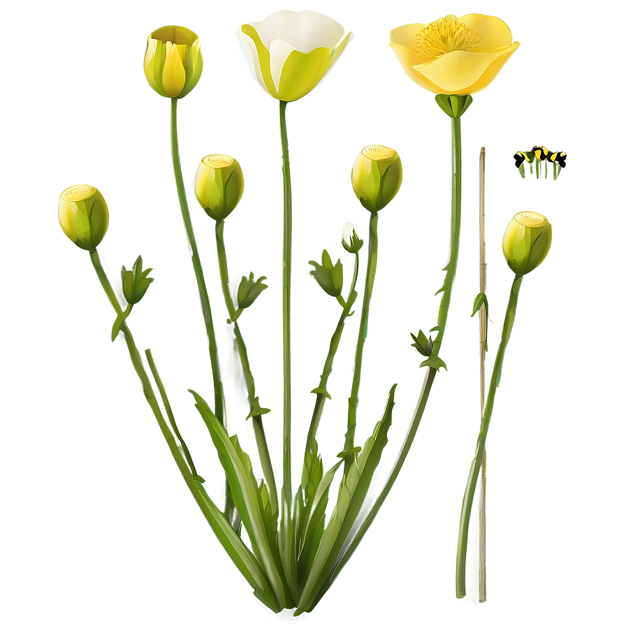 Wild Buttercup Illustration Png 67 PNG Image