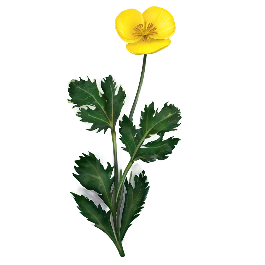 Wild Buttercup Illustration Png Ttd66 PNG Image