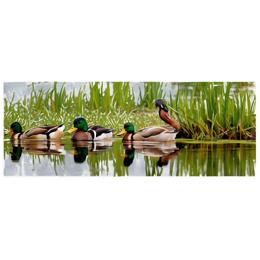 Wild Ducks In Nature Png 50 PNG Image