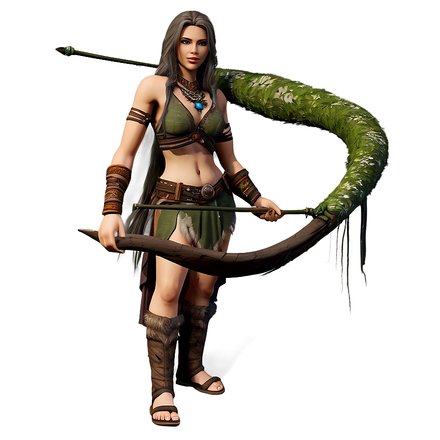 Wild Huntress Goddess Png Yot PNG Image