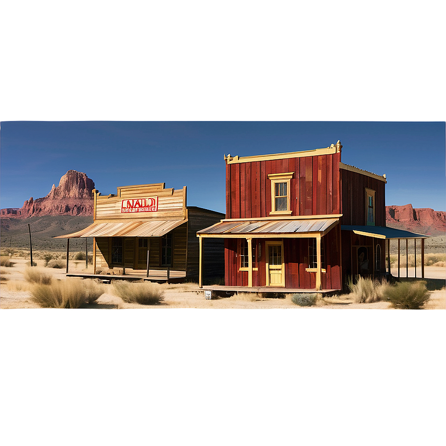 Wild West Town Panorama Png 06252024 PNG Image