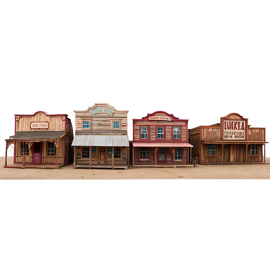 Wild West Town Panorama Png 13 PNG Image