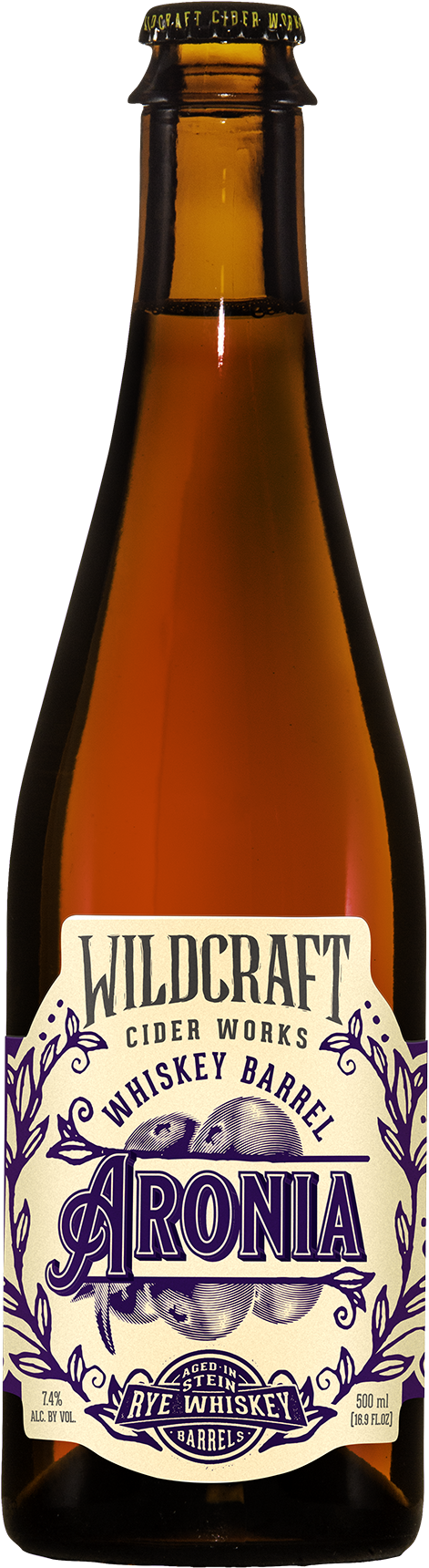 Wildcraft Cider Whiskey Barrel Aronia Bottle PNG Image