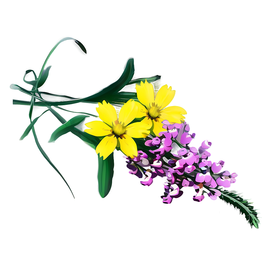 Wildflower Bouquet Closeup Png 06202024 PNG Image