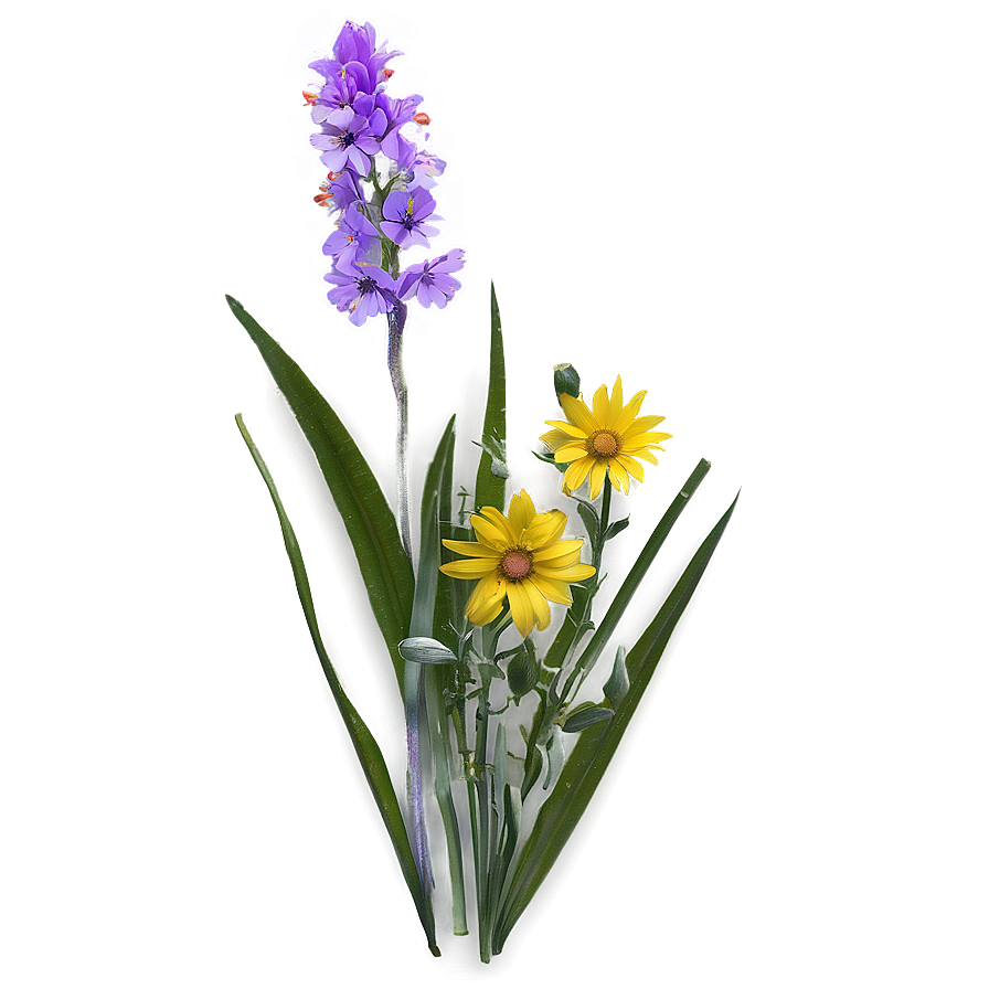 Wildflower Bouquet Closeup Png Idi PNG Image