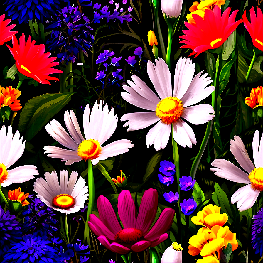 Wildflower Garden Delight Png Dxv PNG Image