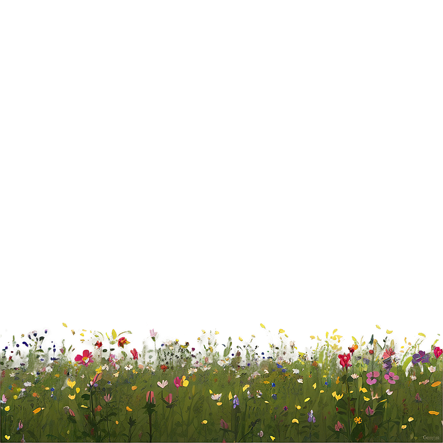 Wildflower Meadow At Dawn Png Rbo27 PNG Image