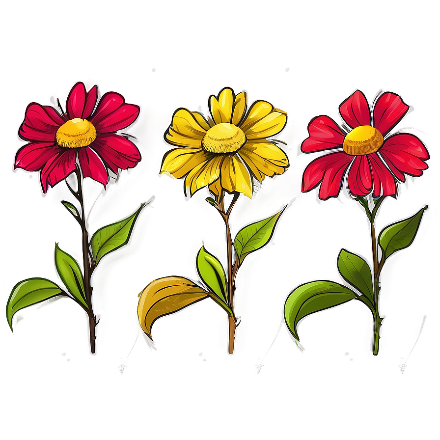 Wildflower Sketch Pattern Png Can79 PNG Image