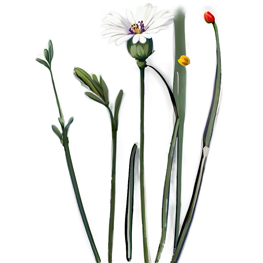 Wildflower Stem Png Vbj PNG Image