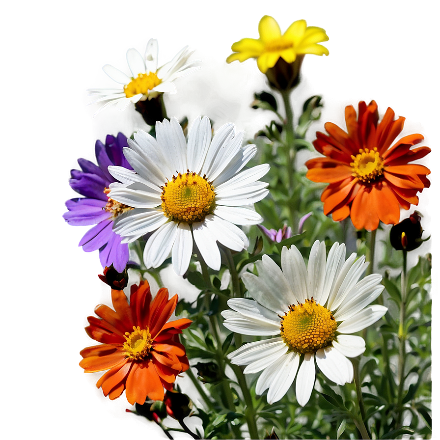 Wildflowers In Full Color Png 58 PNG Image