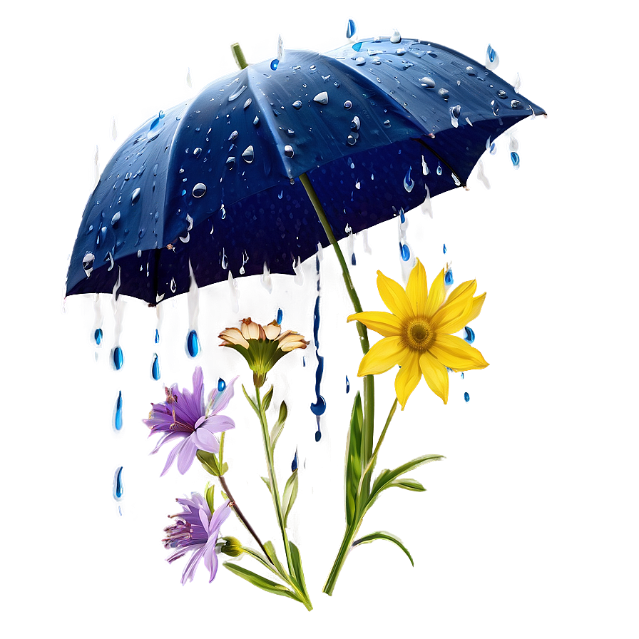 Wildflowers In The Rain Png 06202024 PNG Image