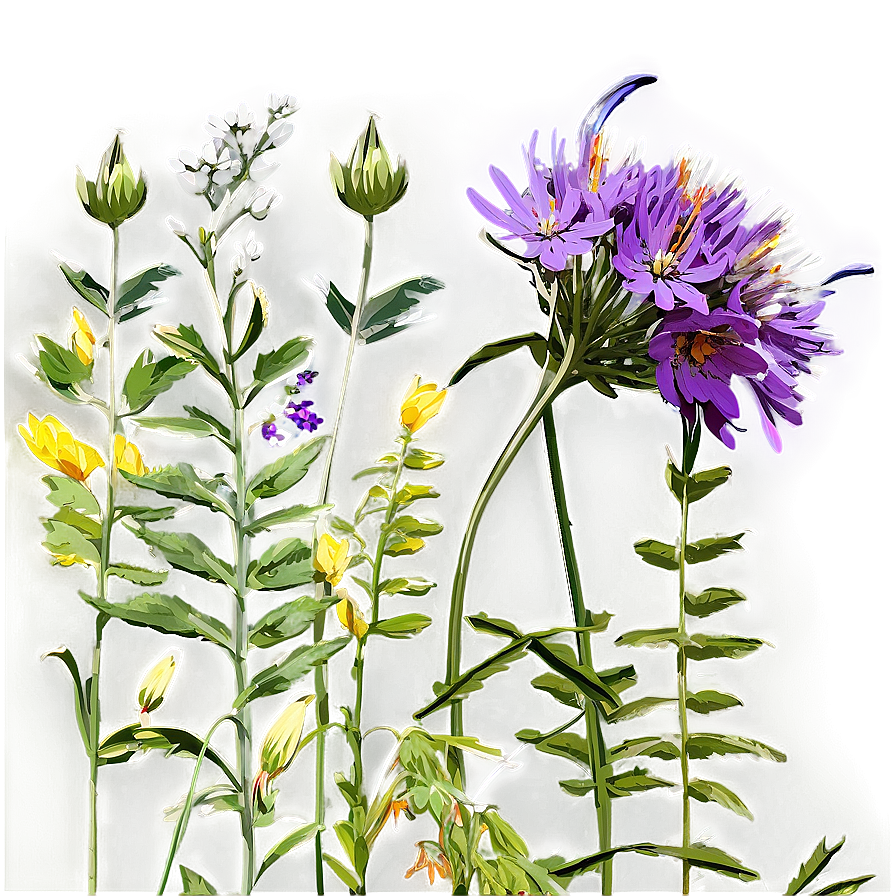 Wildflowers In The Wind Png 06202024 PNG Image