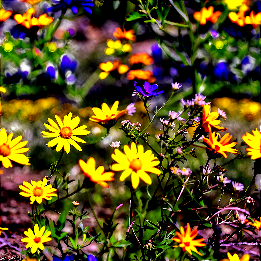 Wildflowers Under Sunshine Png Sty40 PNG Image