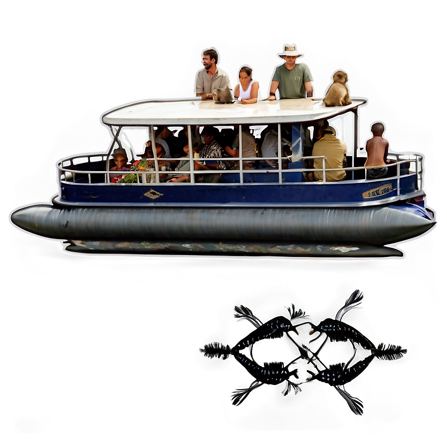 Wildlife Watching Pontoon Boat Png 70 PNG Image