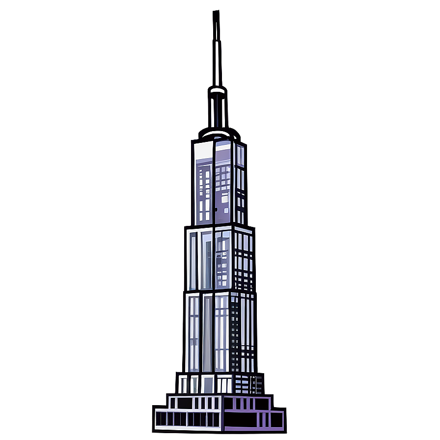 Willis Tower Detailed Illustration Png Bpf PNG Image