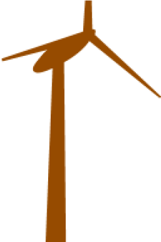 Wind Turbine Silhouette PNG Image