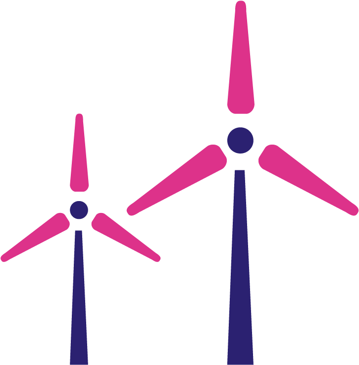 Wind Turbines Vector Art PNG Image