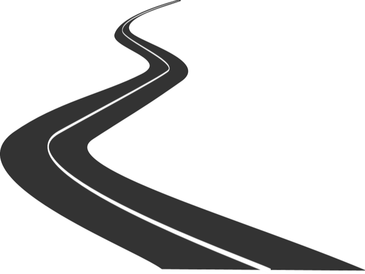 Winding Road Graphic PNG Image