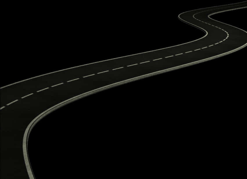 Winding Roadin Darkness PNG Image