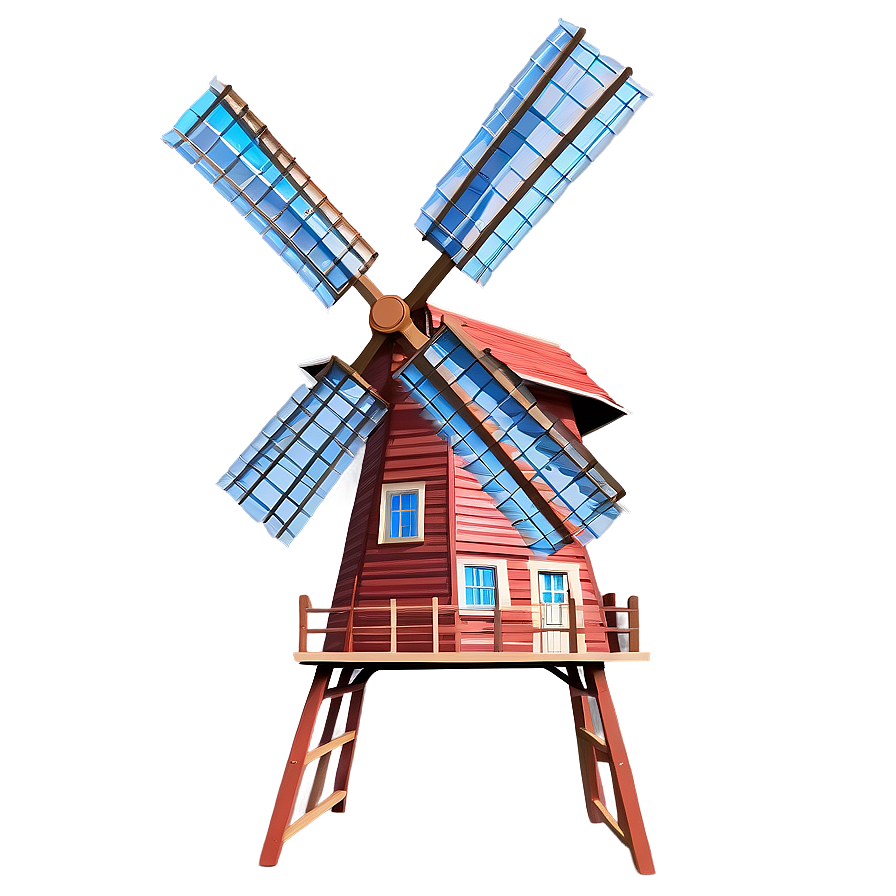 Windmill Against Blue Sky Png 51 PNG Image