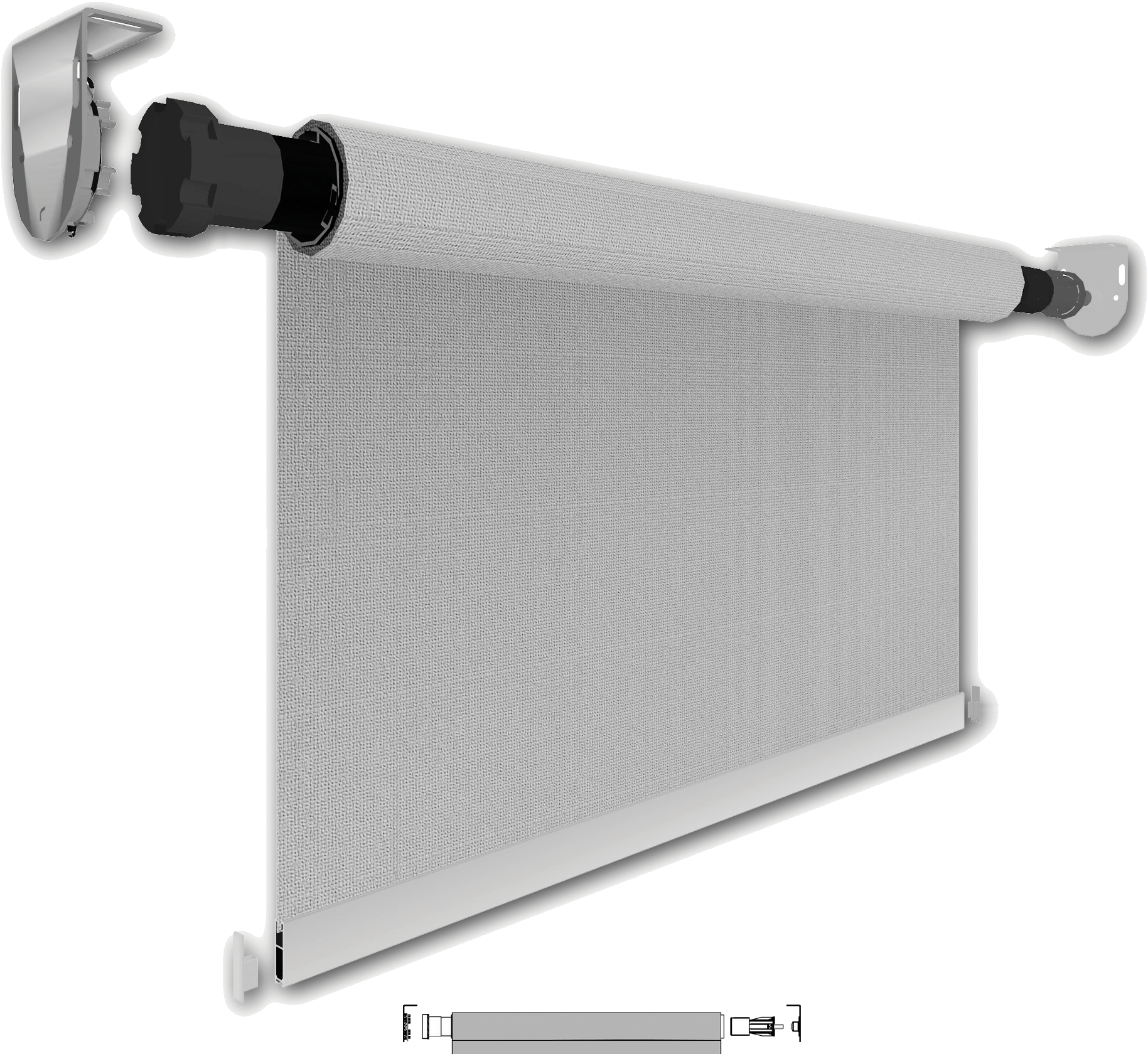 Window Roller Blind Installation PNG Image