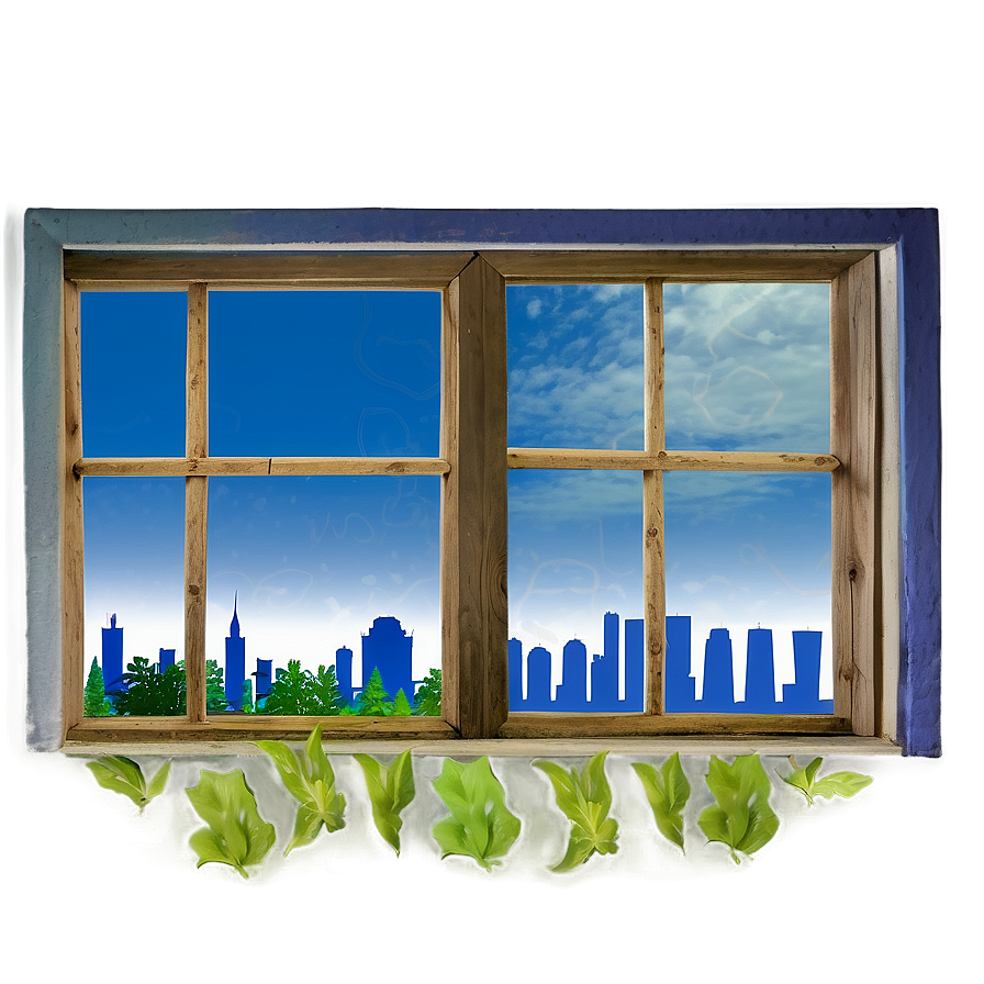 Window With Cityscape Png Ost PNG Image