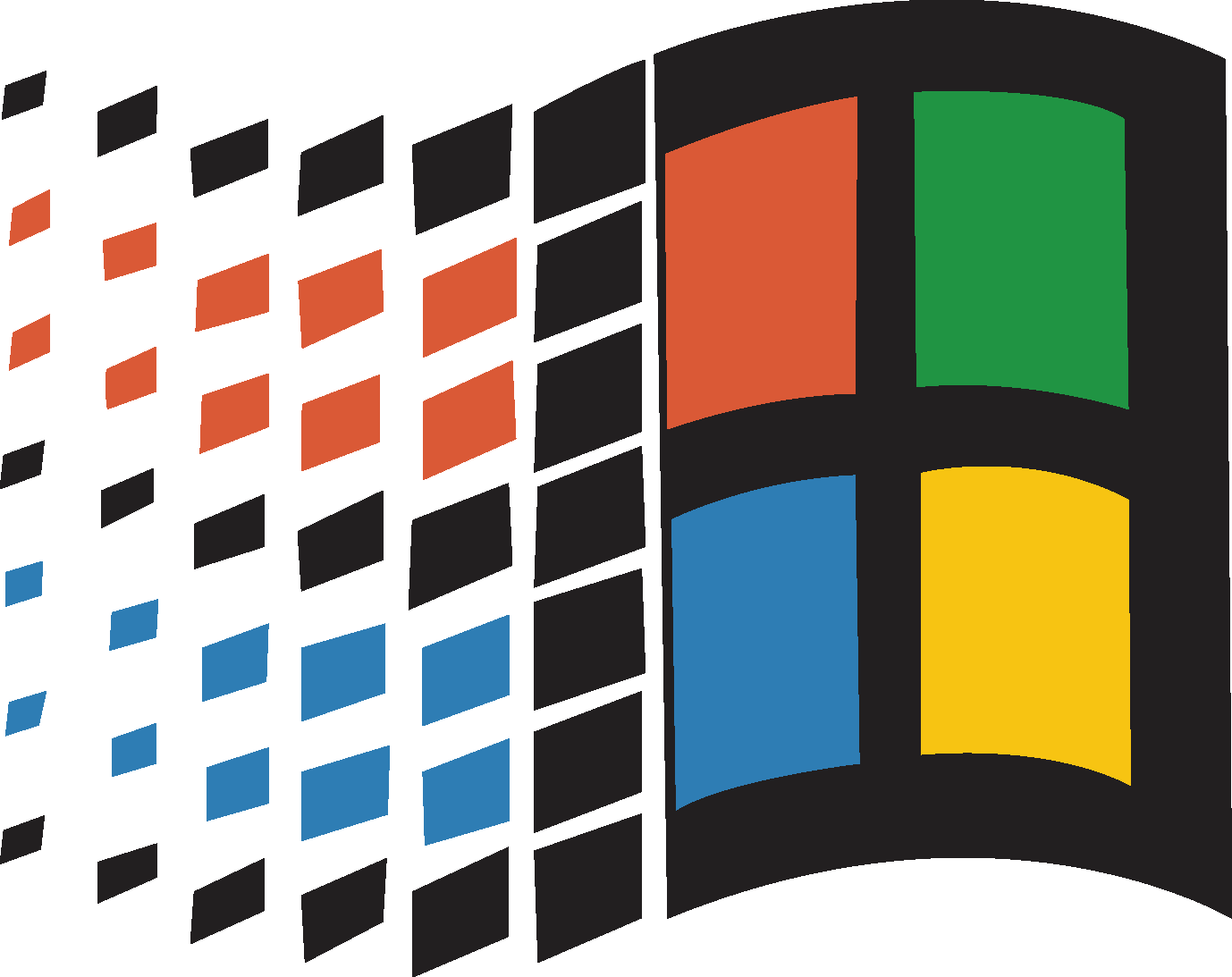 Windows Logo Pixel Art PNG Image