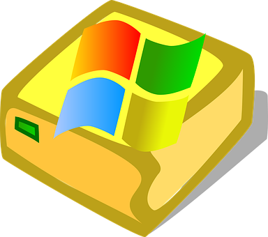 Windows Logoon Gold Floppy Disk PNG Image