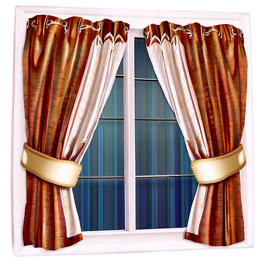 Windows With Curtains Png Gpj PNG Image