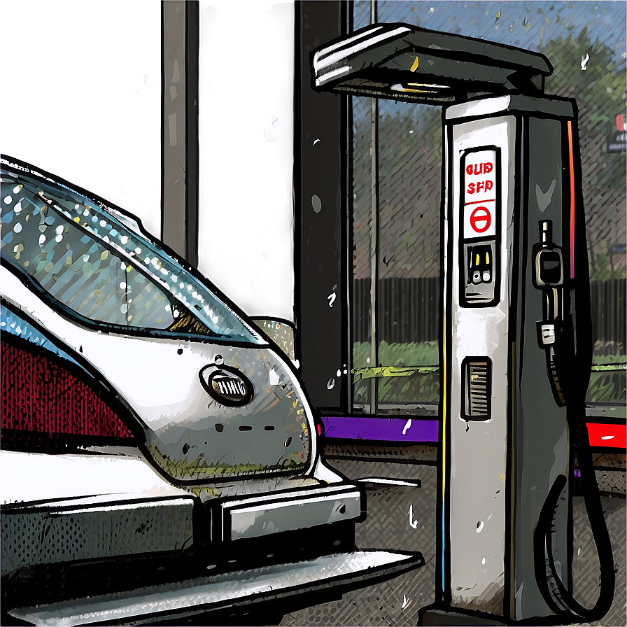 Windshield Washer At Gasoline Station Png Xqq PNG Image