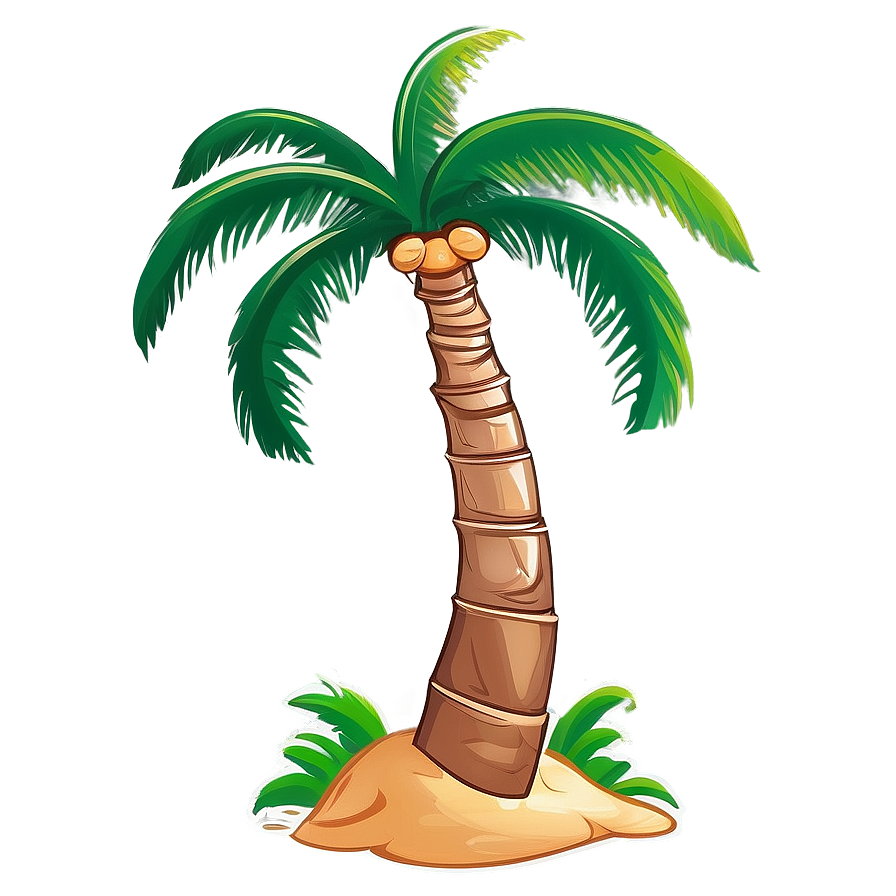 Windy Cartoon Palm Tree Png 06212024 PNG Image