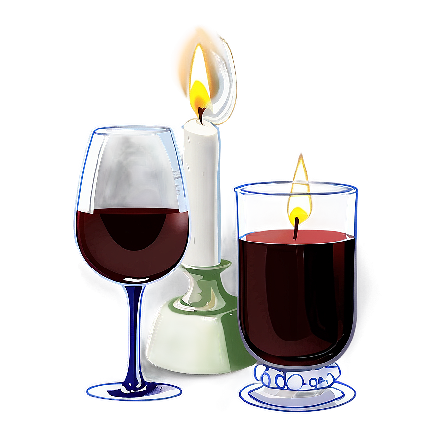 Wine Glass With Candle Png Xtm62 PNG Image