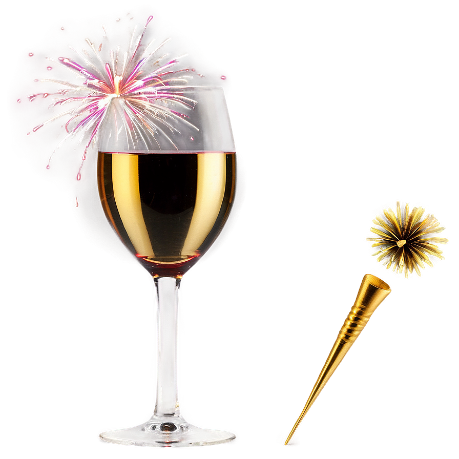 Wine Glass With Fireworks Png Ofk43 PNG Image